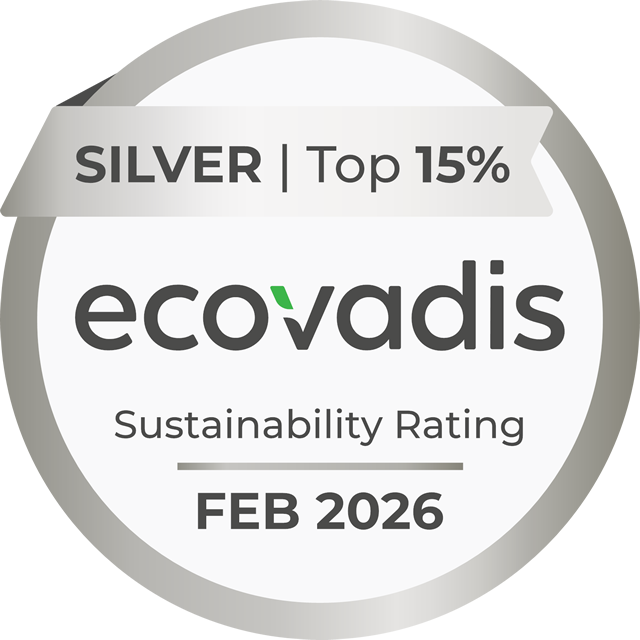 Ecovadis Silver Rating – Top 15% Nachhaltigkeitsbewertung